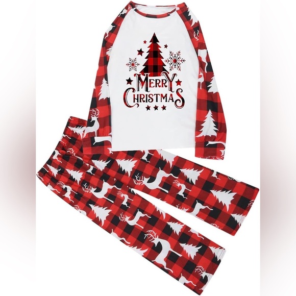 Ekouaer Kids Christmas Tree Pajama Set | Long Sleeve Top & Pants w/ Pockets| NEW - Picture 1 of 10